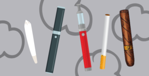 Graphics of cigarette and vape pens
